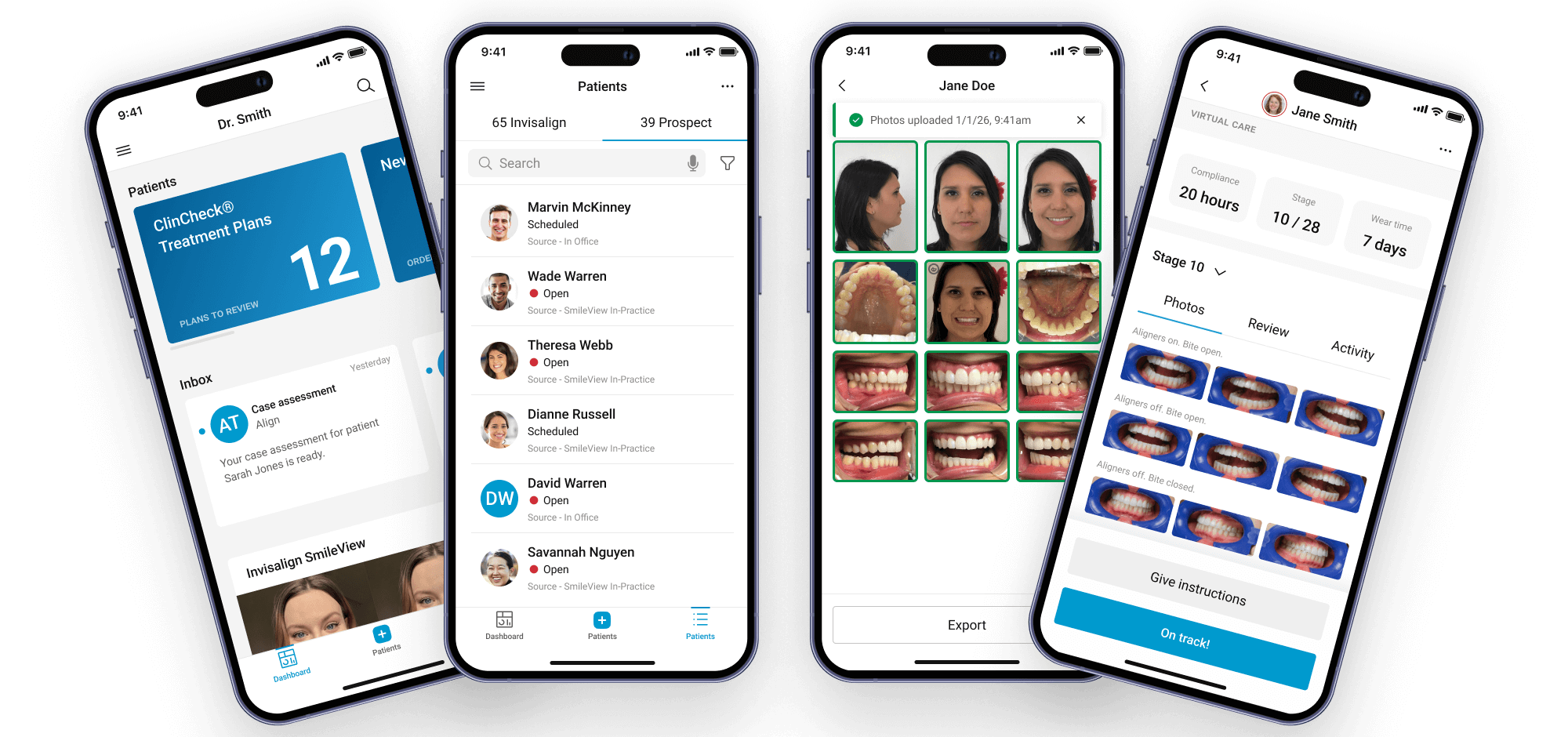 App overview: Today dashboard → Patient → Guided capture → Review → Submit